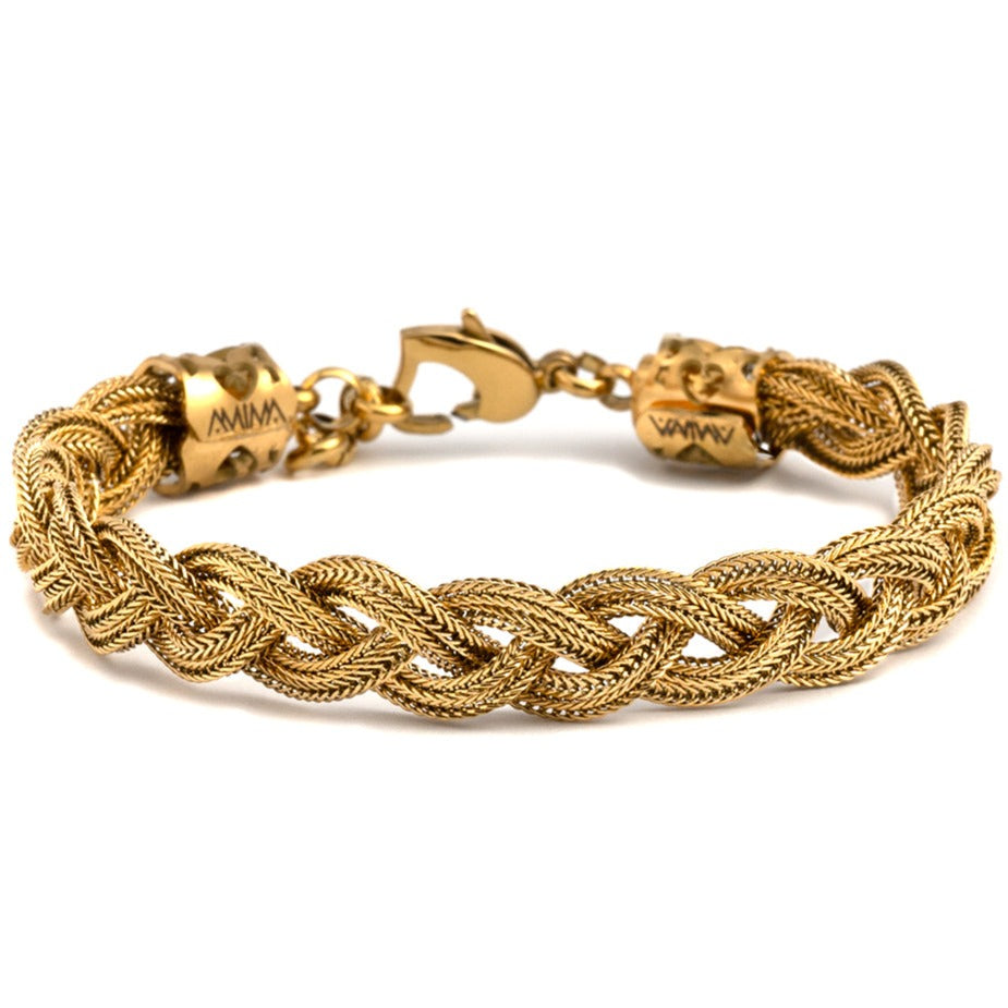 Bracciale Intrecciato 6 Fili Ermes Gold 18k