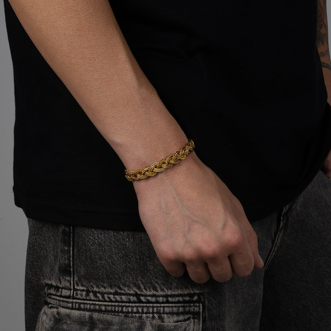 Bracciale Intrecciato 6 Fili Ermes Gold 18k