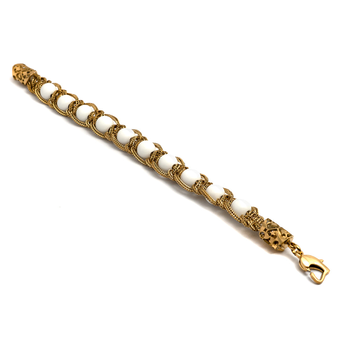 Bracciale Shamballa Oro 18kt Bianco