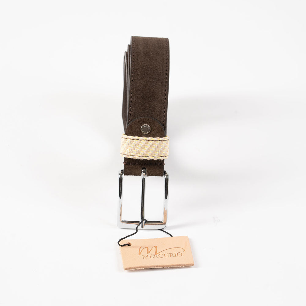 CINTURA CAMOSCIO MARRONE