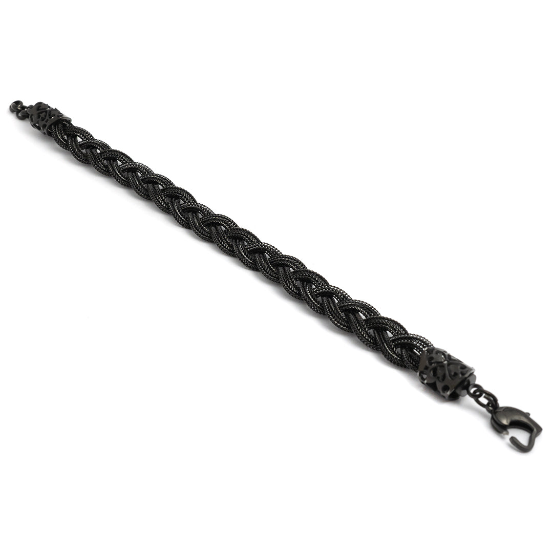 Bracciale Intrecciato 6 Fili Ermes Black